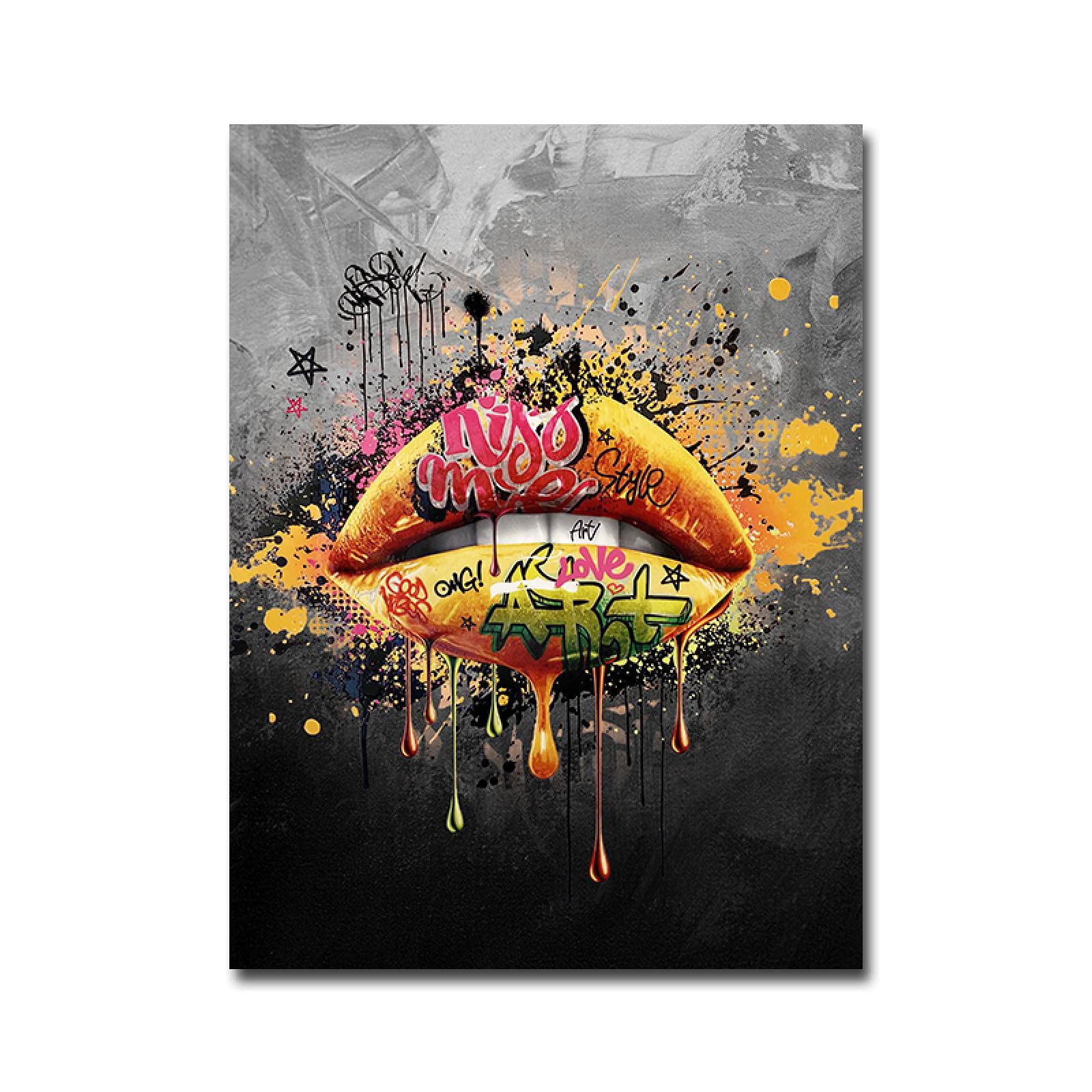 Amazon.co.jp: ポップストリートグラフィティアートガール唇